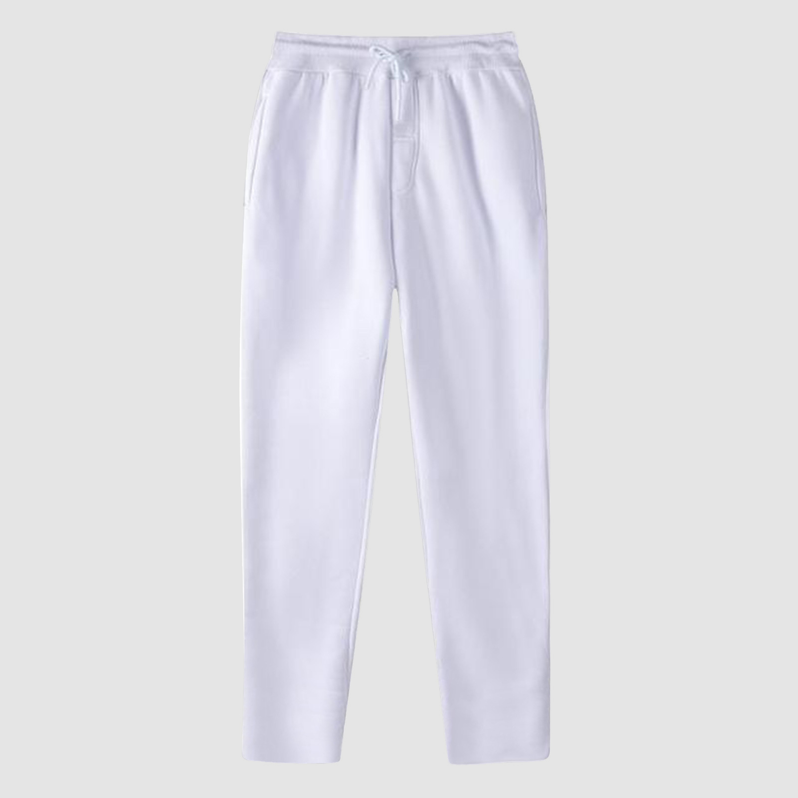 thumbnail image 2 of Pantalones de chándal con forro polar para mujer: cintura alta, bajo con volantes, cintura elástica; pantalones anchos de poliéster con bolsillos; aptos para uso informal/deportivo; tallas S-XXXL., 2 of 4